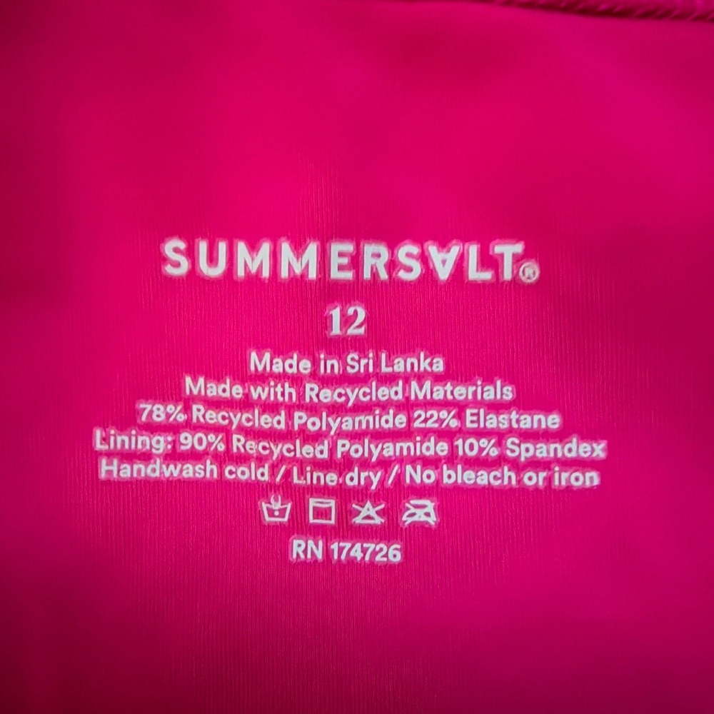 Summersalt The Wave One Piece Swimsuit Red Pink Colorblock Size 12 NWT - Picture 6 of 15